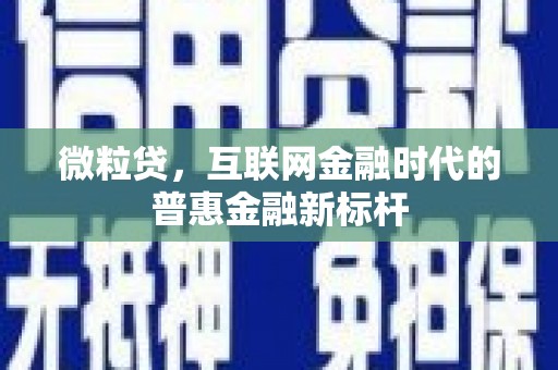 白山微粒贷，互联网金融时代的普惠金融新标杆