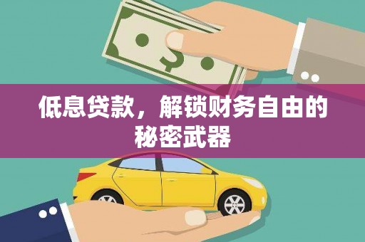 白山低息贷款，解锁财务自由的秘密武器