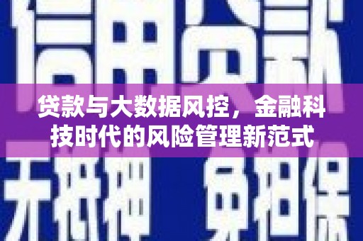 白山贷款与大数据风控，金融科技时代的风险管理新范式