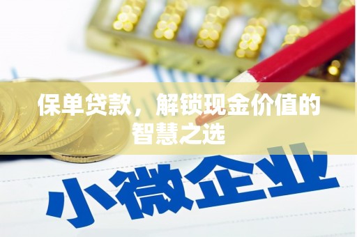 白山保单贷款，解锁现金价值的智慧之选