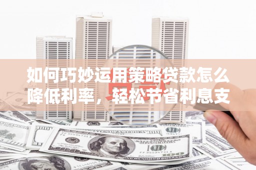 白山如何巧妙运用策略贷款怎么降低利率，轻松节省利息支出