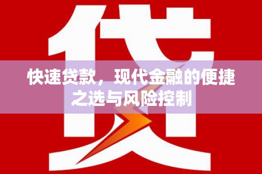 白山快速贷款，现代金融的便捷之选与风险控制
