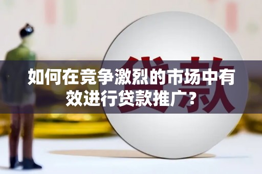 白山如何在竞争激烈的市场中有效进行贷款推广？
