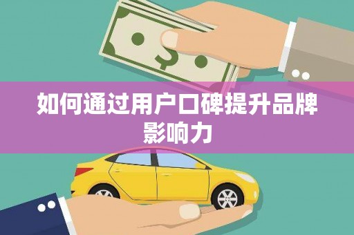 白山如何通过用户口碑提升品牌影响力