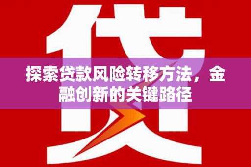 白山探索贷款风险转移方法，金融创新的关键路径