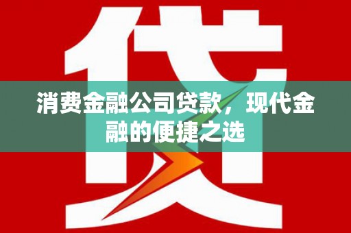 白山消费金融公司贷款，现代金融的便捷之选