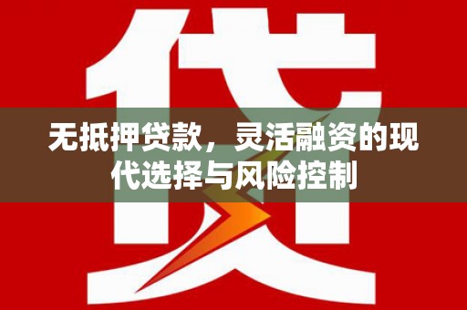 白山无抵押贷款，灵活融资的现代选择与风险控制