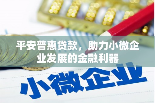 白山平安普惠贷款，助力小微企业发展的金融利器