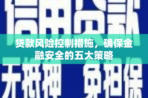 白山贷款风险控制措施，确保金融安全的五大策略