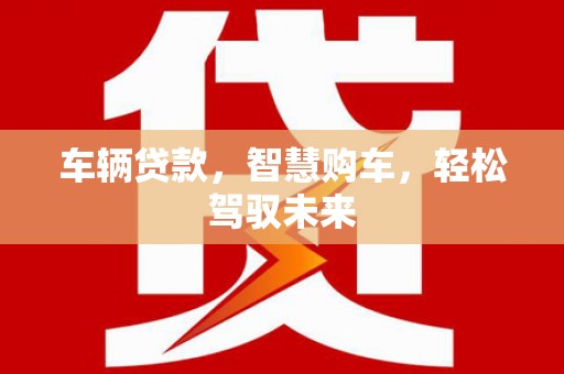 白山车辆贷款，智慧购车，轻松驾驭未来