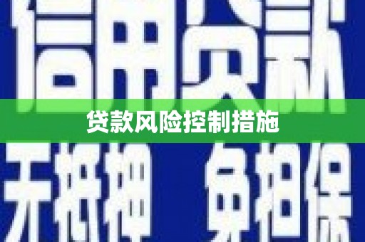 白山贷款风险控制措施