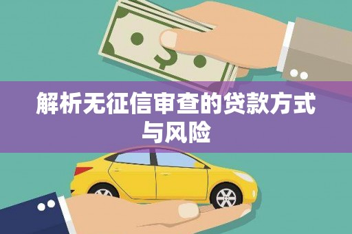 白山解析无征信审查的贷款方式与风险